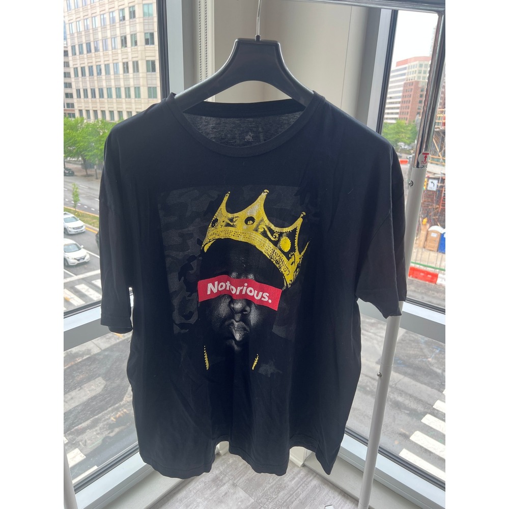 Mint Notorious BIG Biggie Smalls Crown Graphic T-Shirt Black Mens 2XL Hip Hop